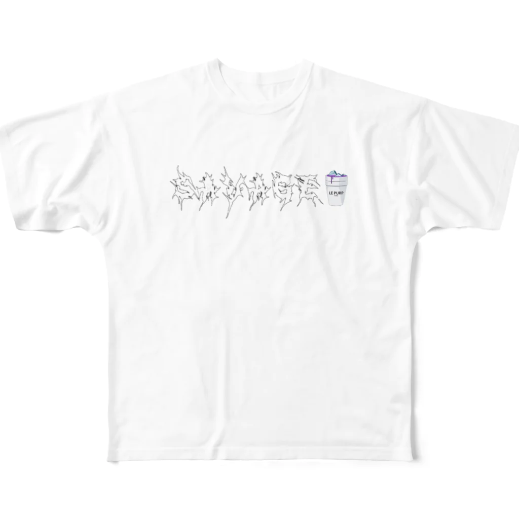 G.GのSAVAGE フルグラフィックTシャツ