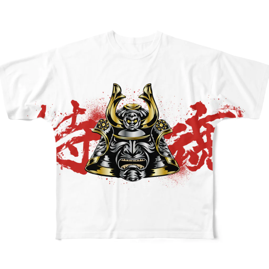 Drecome_Designの侍魂 フルグラフィックTシャツ