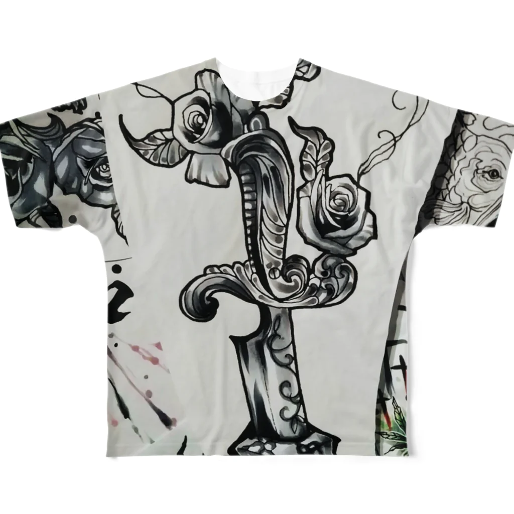 death or dead borderline  の× All-Over Print T-Shirt