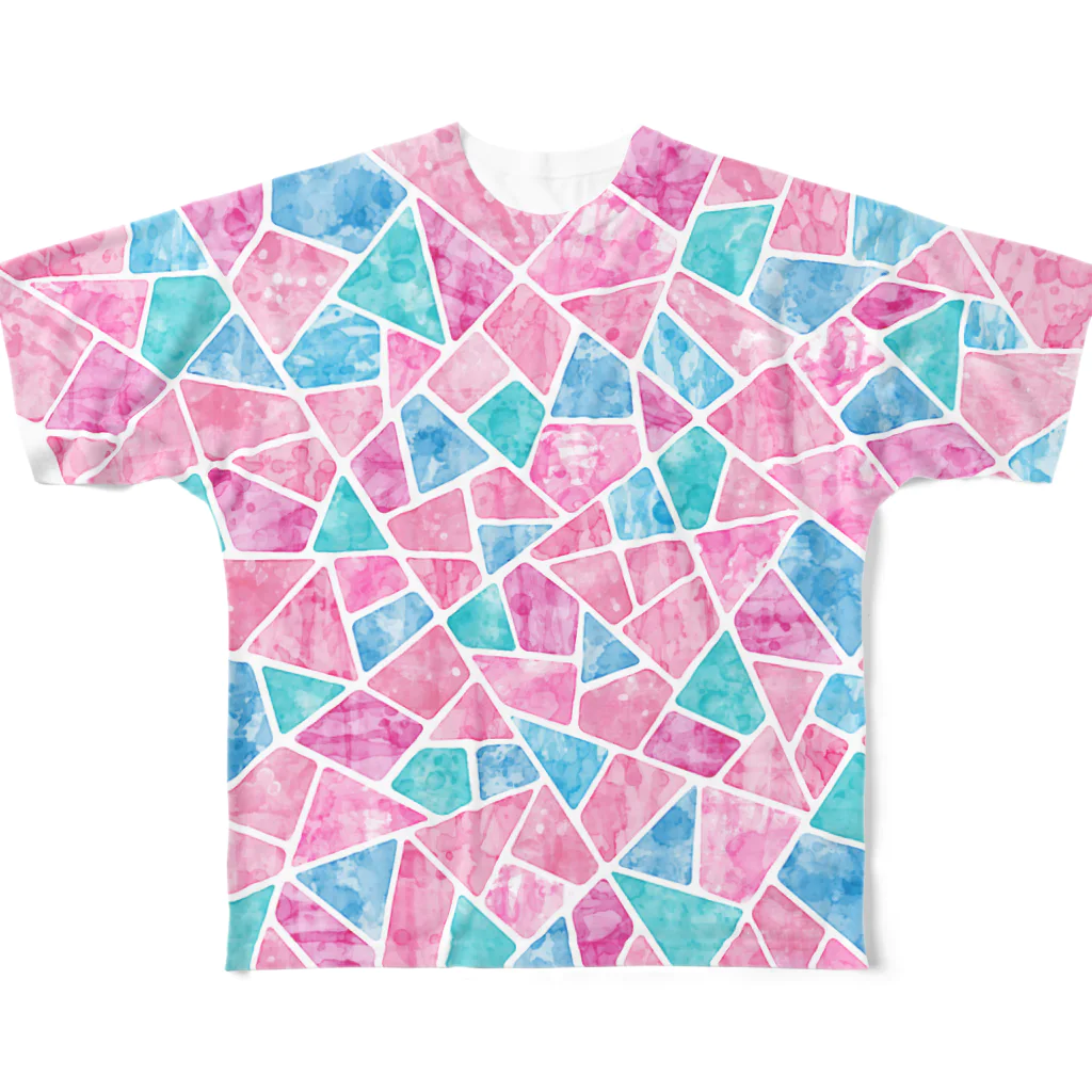 Canon3Rの水彩タイル2(両面) All-Over Print T-Shirt