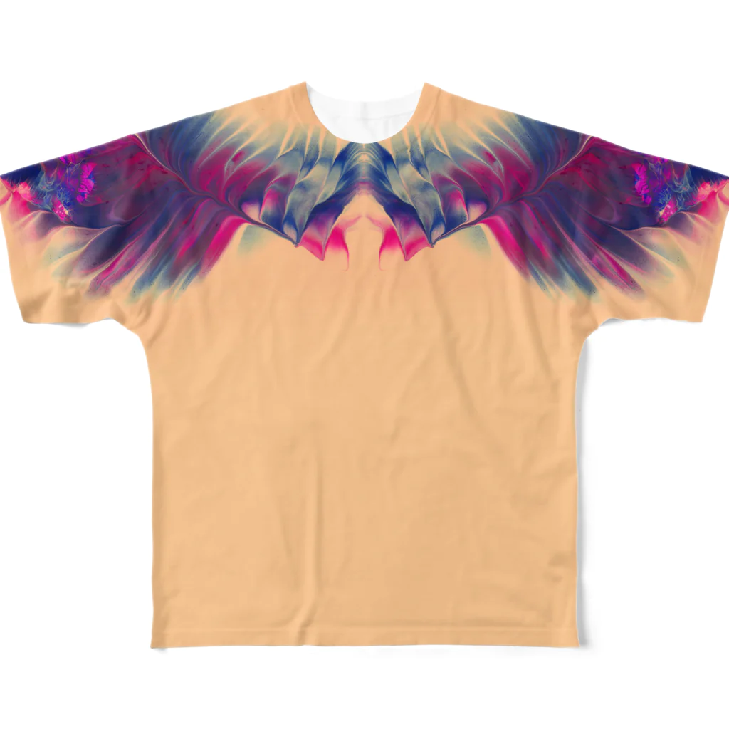アオムラサキの色彩の羽根 002 All-Over Print T-Shirt