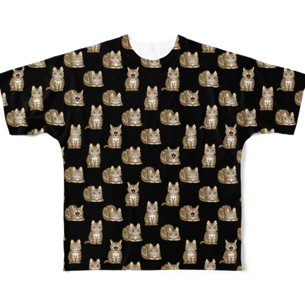 猫と釣り人のNEKO_FB_1K All-Over Print T-Shirt