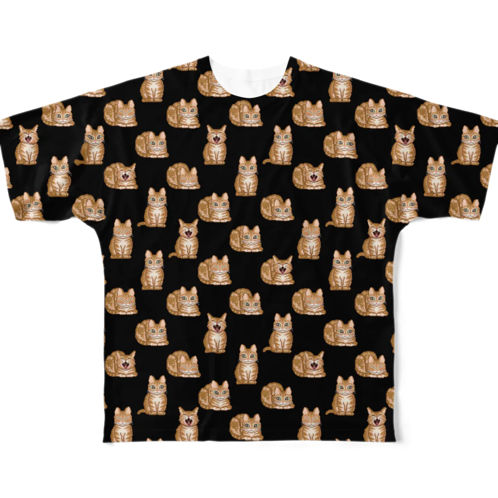 猫と釣り人のNEKO_FB_3K フルグラフィックTシャツ