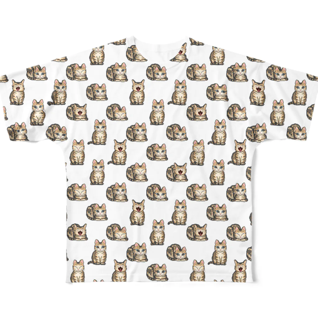 猫と釣り人のNEKO_FB_4 フルグラフィックTシャツ