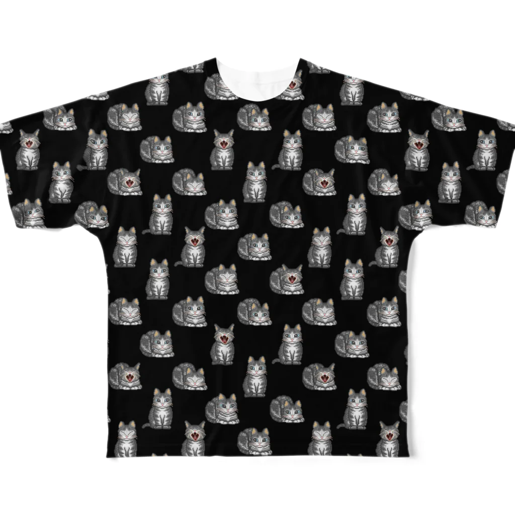 猫と釣り人のNEKO_FB_5K All-Over Print T-Shirt