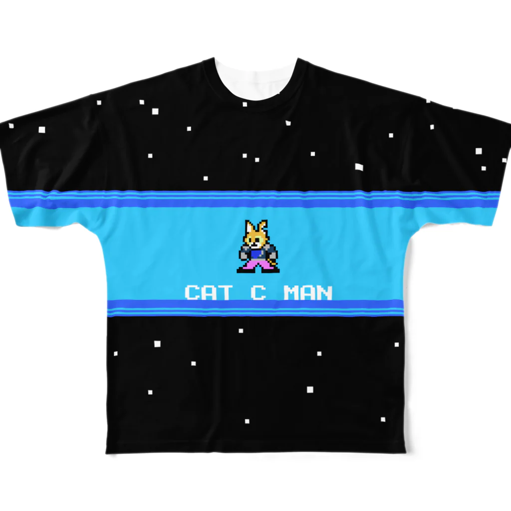 キャットＣのこうじょうけんがくのCAT C MAN STAGE All-Over Print T-Shirt