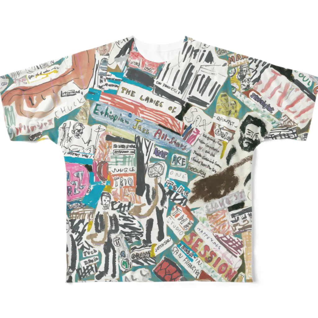 ふじみ屋 fujimi-ya のジャズコラ。 All-Over Print T-Shirt