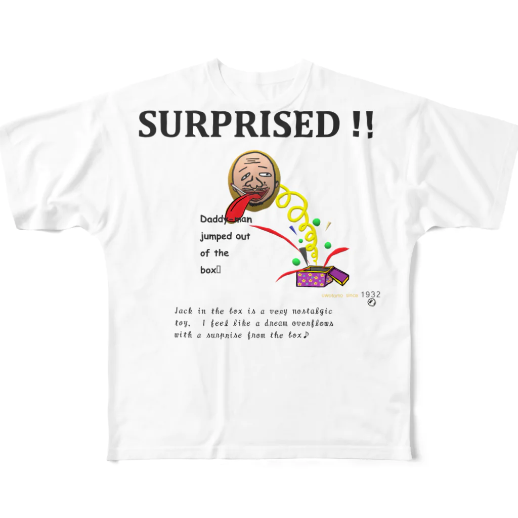 uwotomoのsurprised フルグラフィックTシャツ