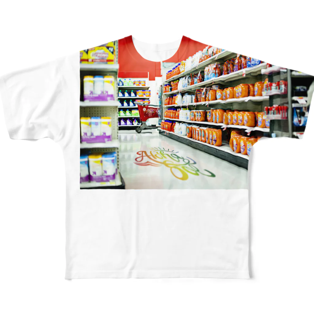 AlohaSolのKailua Supermarket フルグラフィックTシャツ