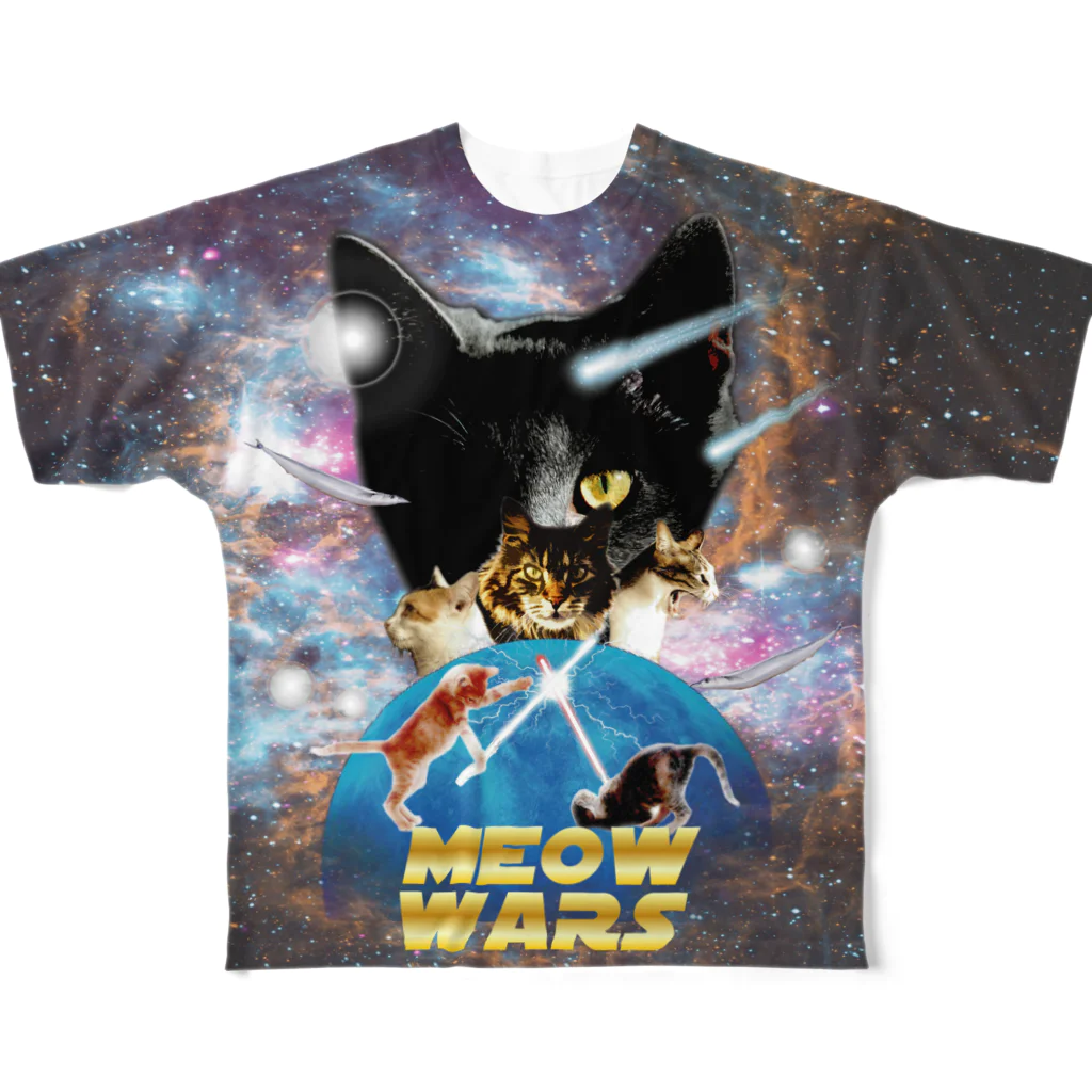 MEOW GALAXYのmeow wars フルグラフィックTシャツ