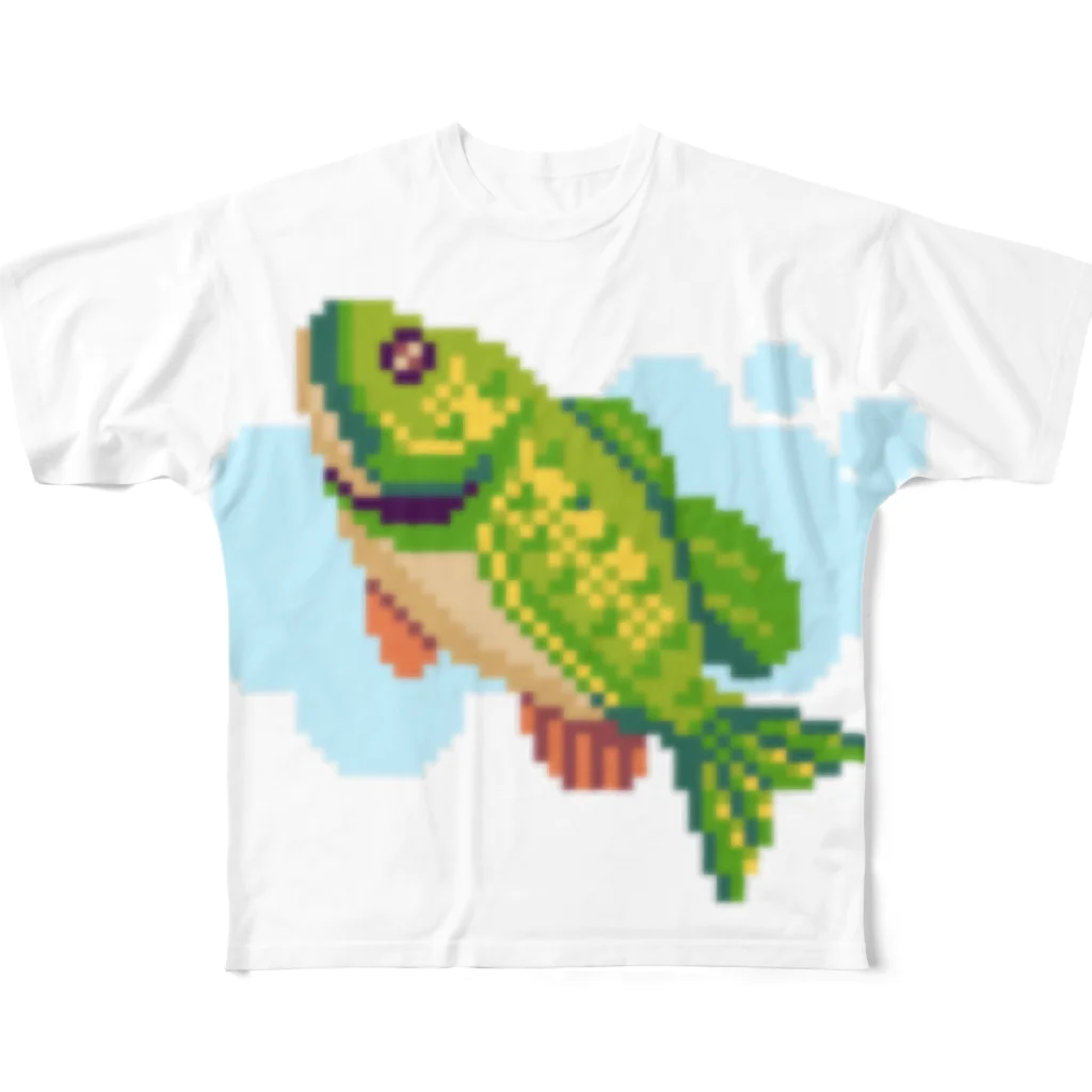 notteのfish フルグラフィックTシャツ