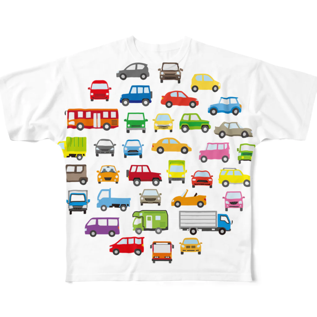 かわいいデザインのグッズ屋さんの色んな車のサークルギャラリー All-Over Print T-Shirt