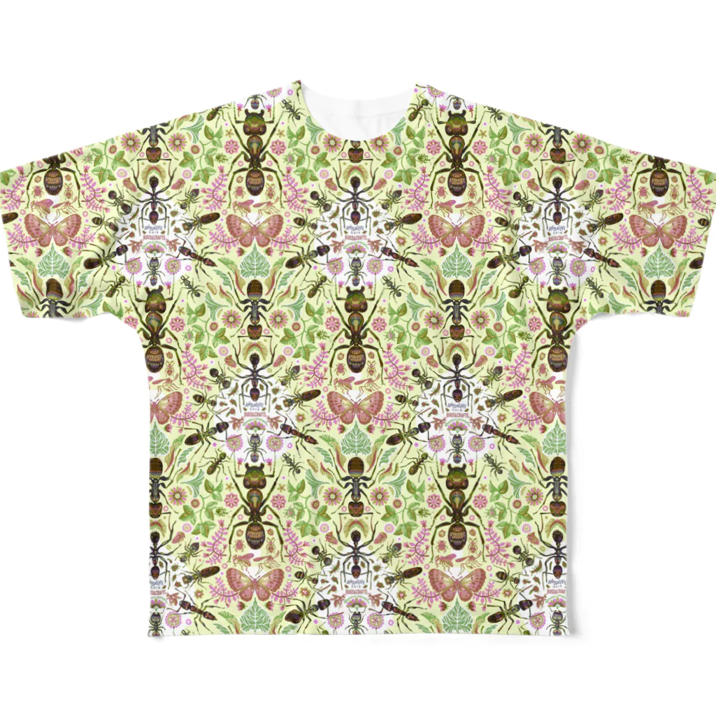 TETETEN SHOPのBUGS & CRAFTS 001 フルグラフィックTシャツ