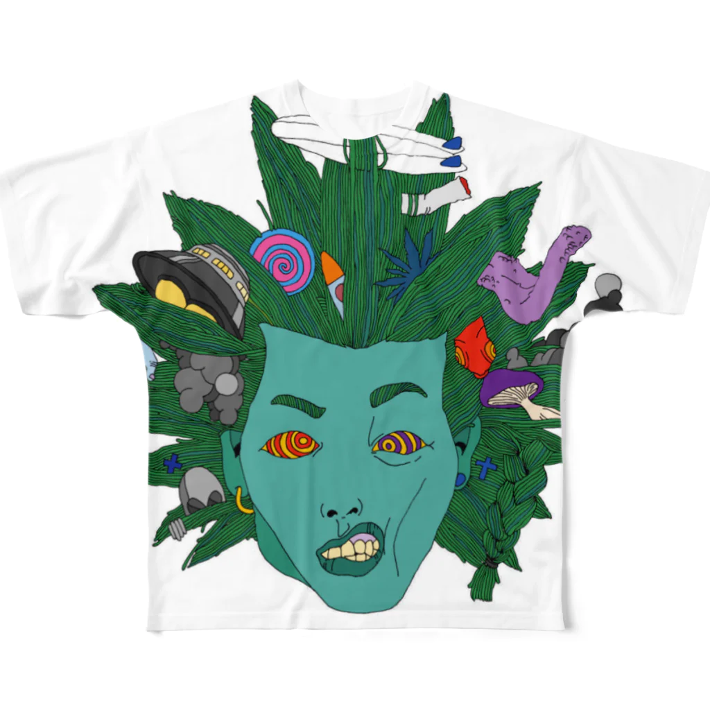 7dimensionsのzombie me フルグラフィックTシャツ