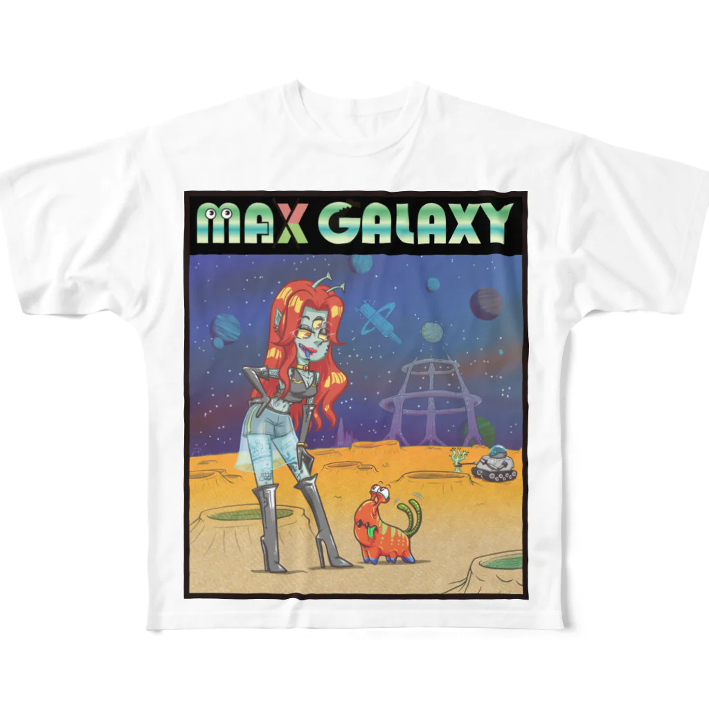 nidan-illustrationのMAX GALAXY フルグラフィックTシャツ