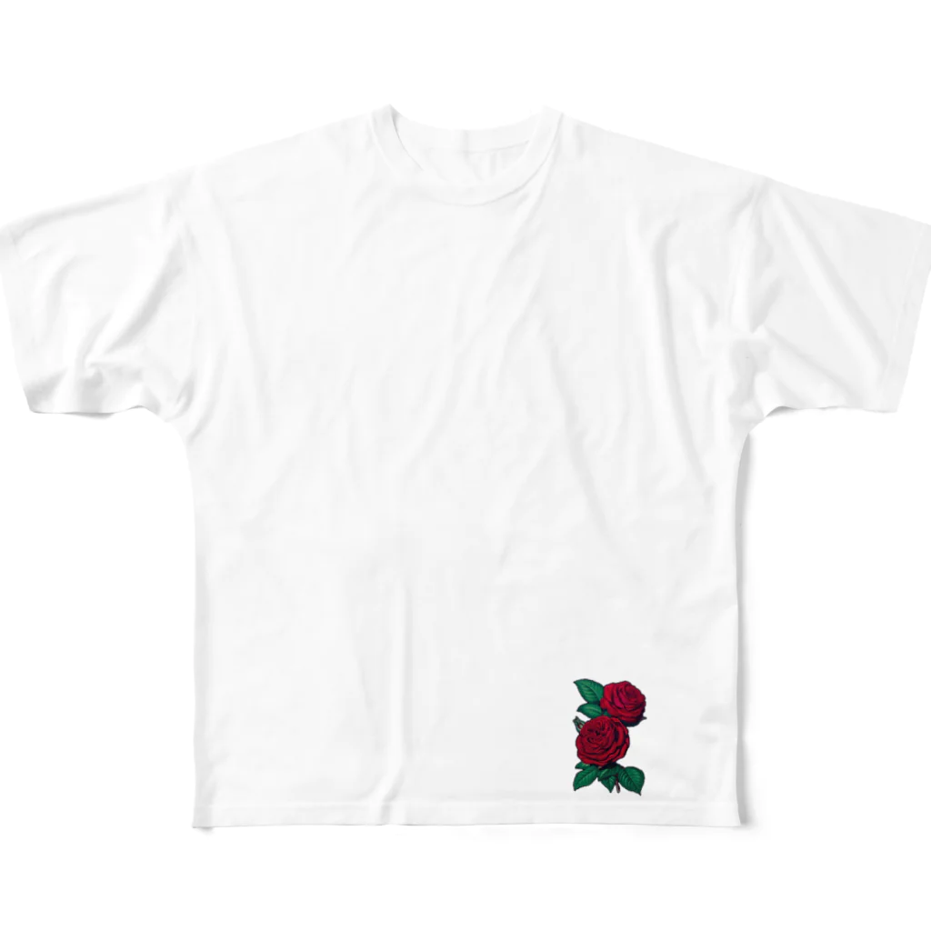T-kaikiの薔薇 フルグラフィックTシャツ