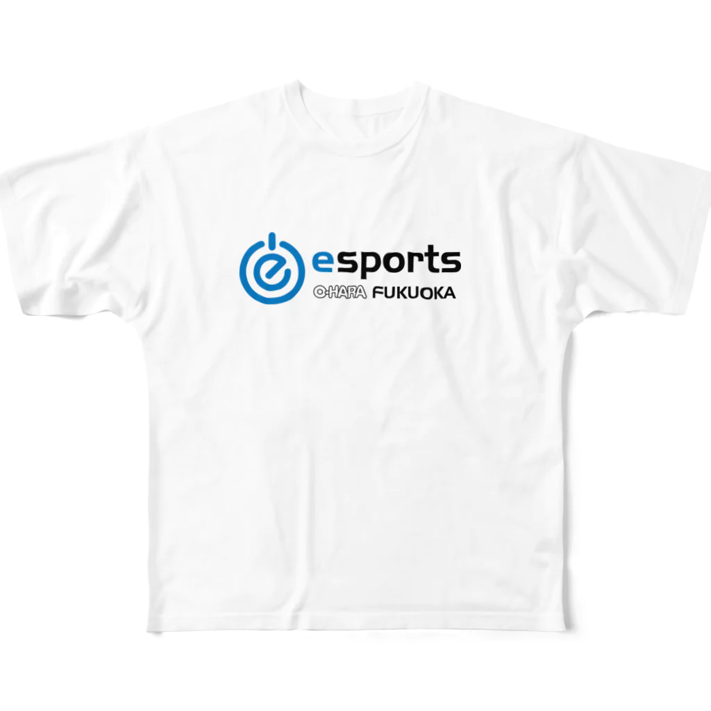 大原学園 福岡校 eスポーツ部のeスポーツ大原福岡　横ロゴ フルグラフィックTシャツ