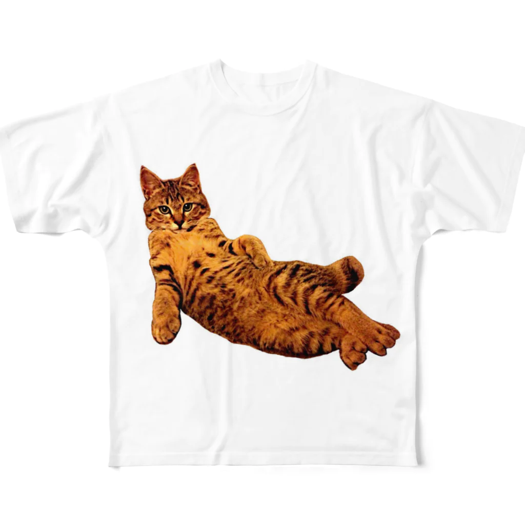 Elegant CatのElegant Cat ③ All-Over Print T-Shirt