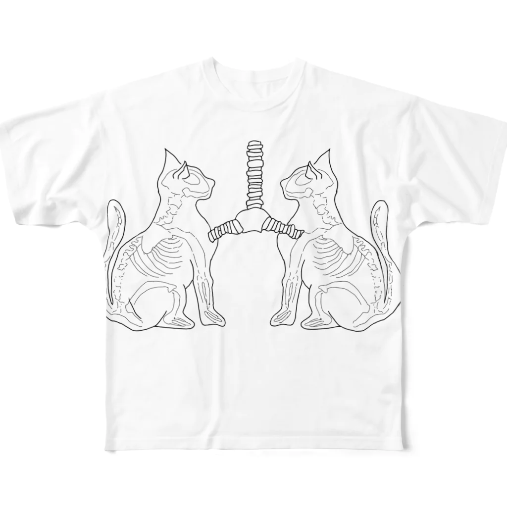 BakkeBOTの我が肺は猫である。 フルグラフィックTシャツ