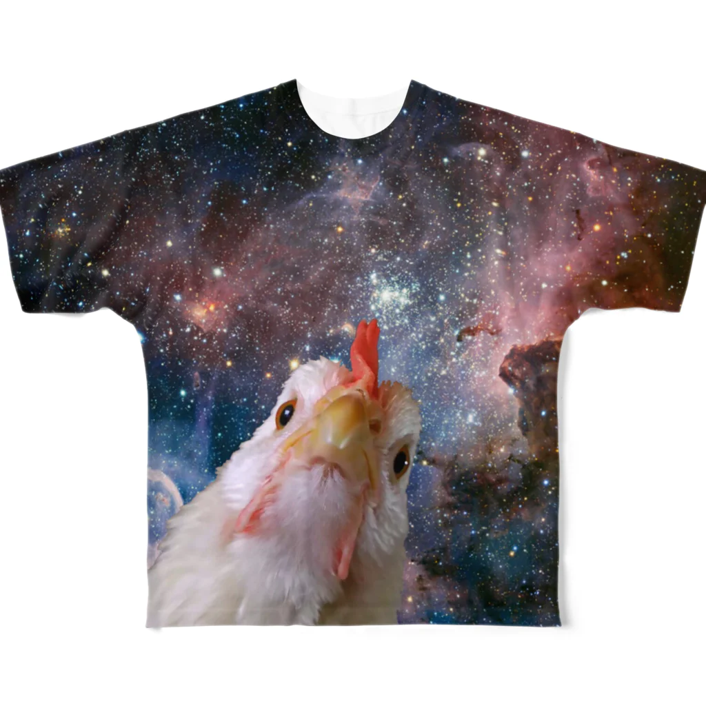 うずぴよのスペースコッコ🐓 フルグラフィックTシャツ