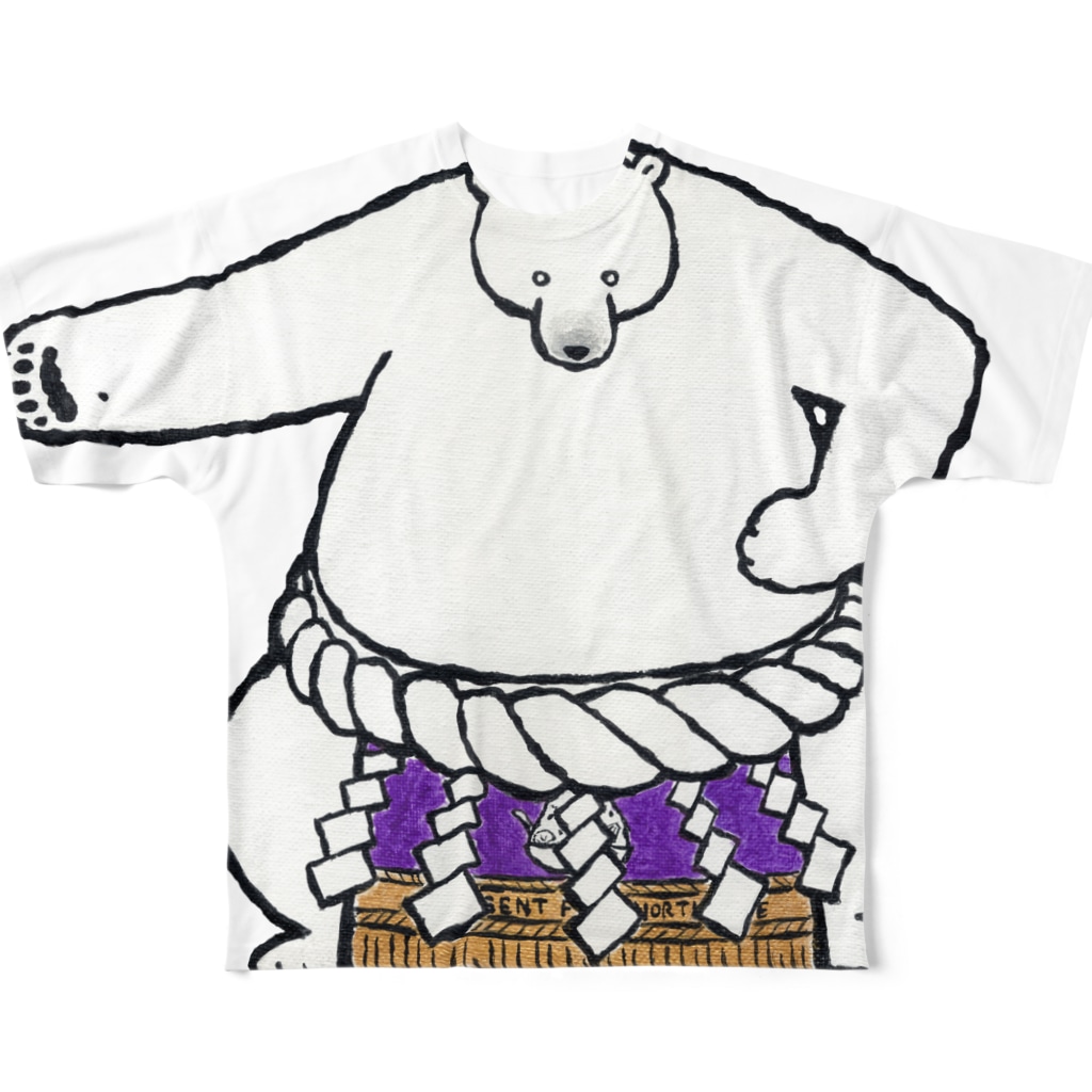 サトウノリコ*の白熊山（雲竜型） All-Over Print T-Shirt