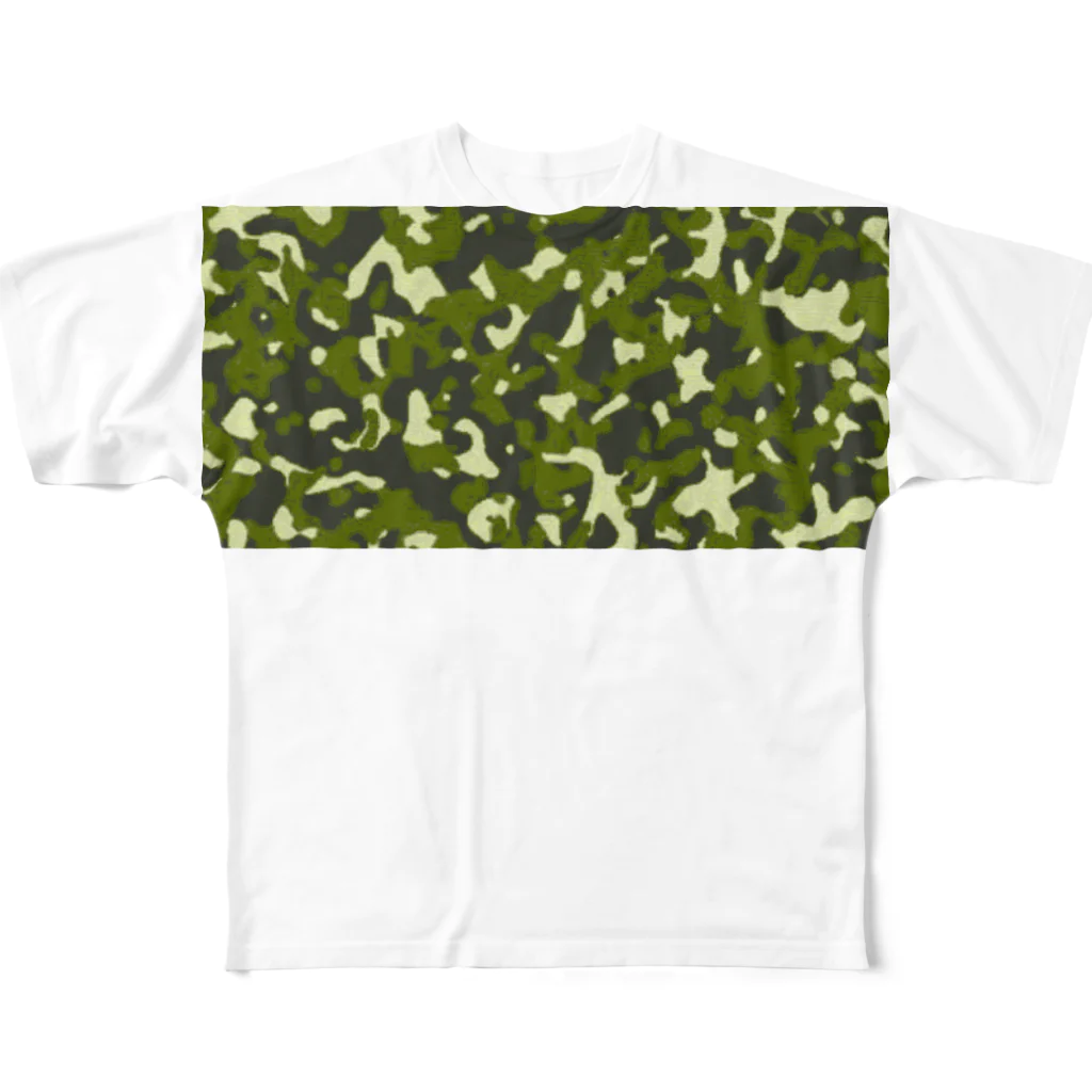 どんぺま＠E-02b デジゲ 11/4の乳首目立たないTシャツの迷彩 All-Over Print T-Shirt