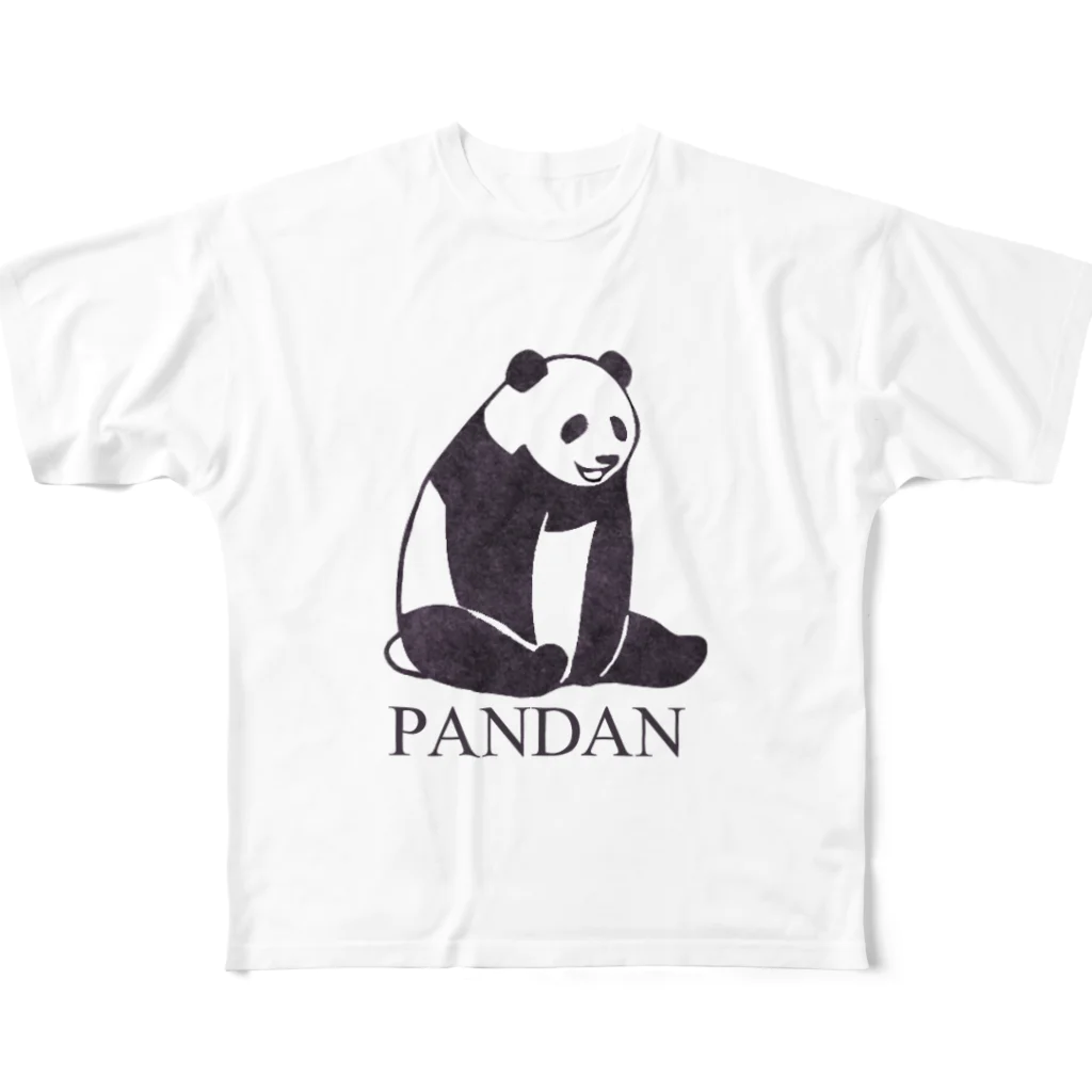 なかむらけんたろうのやる気のないパンダ　ロゴあり フルグラフィックTシャツ