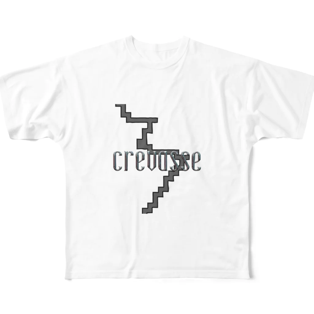 Martinezのcrevasse  フルグラフィックTシャツ