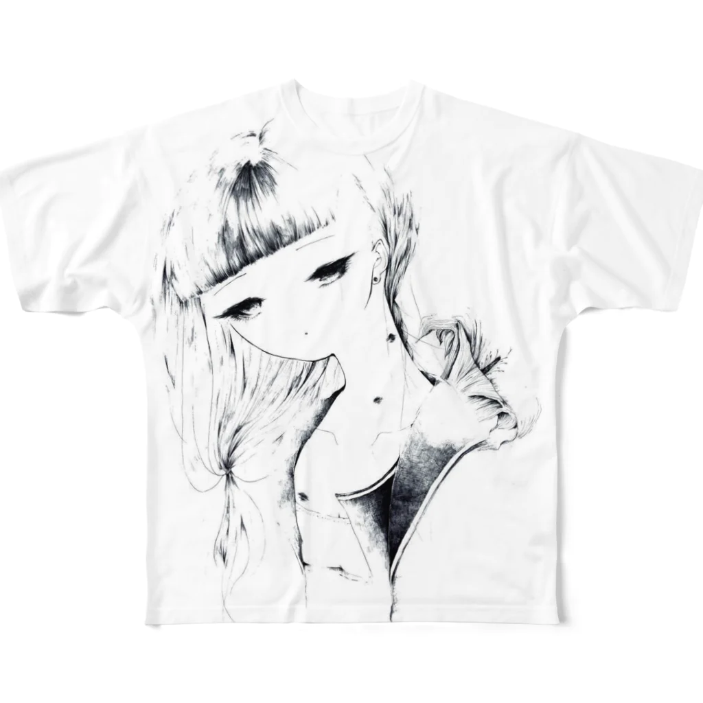 ろむの女の子 フルグラフィックTシャツ