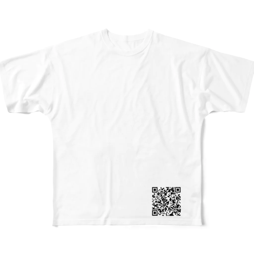 SOcialDistance chanの健康志向QR All-Over Print T-Shirt