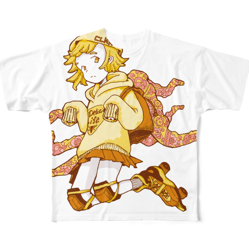 げそにんちゃんのげそにんちゃんグッズ（黄） All-Over Print T-Shirt