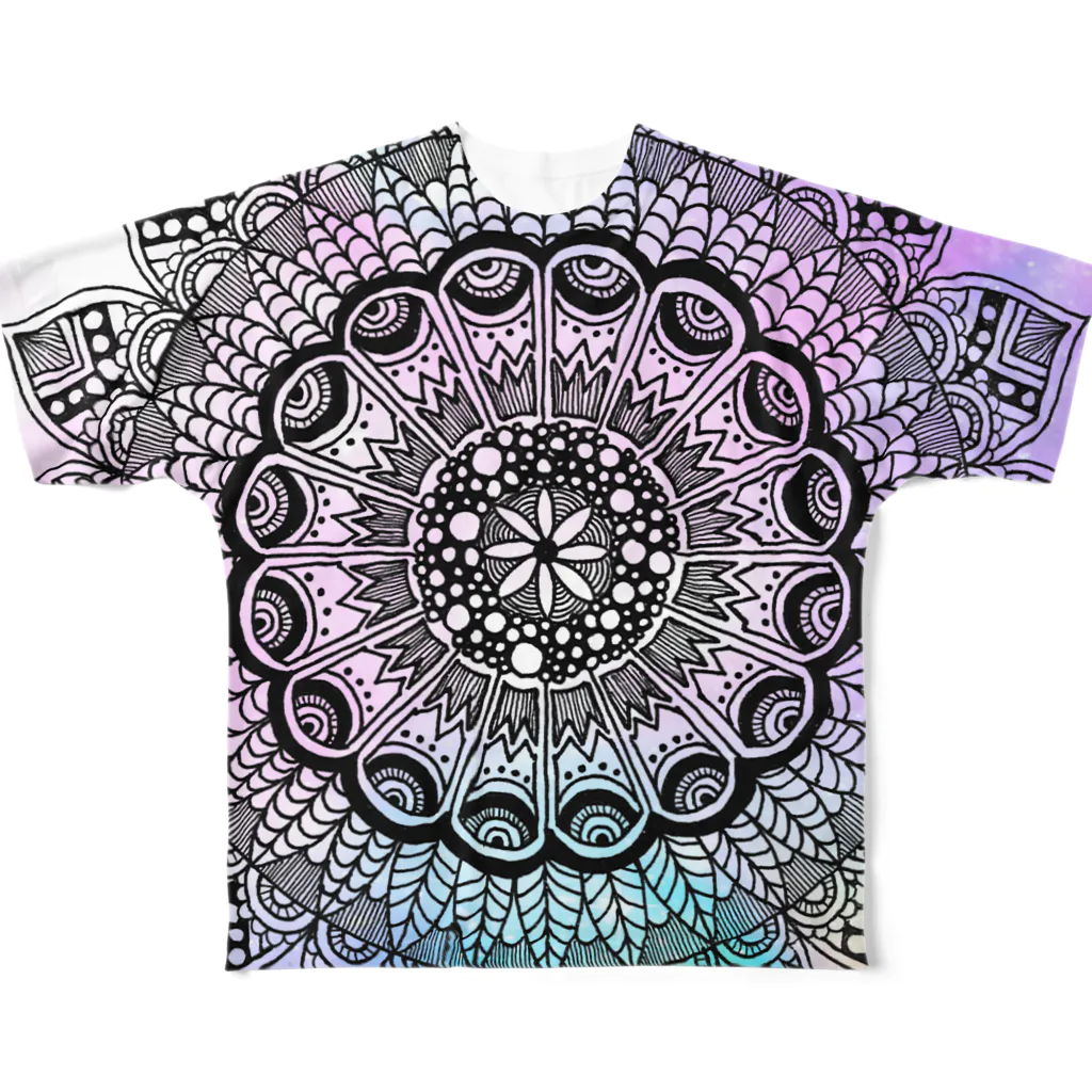 GEBC craftのmandala color All-Over Print T-Shirt