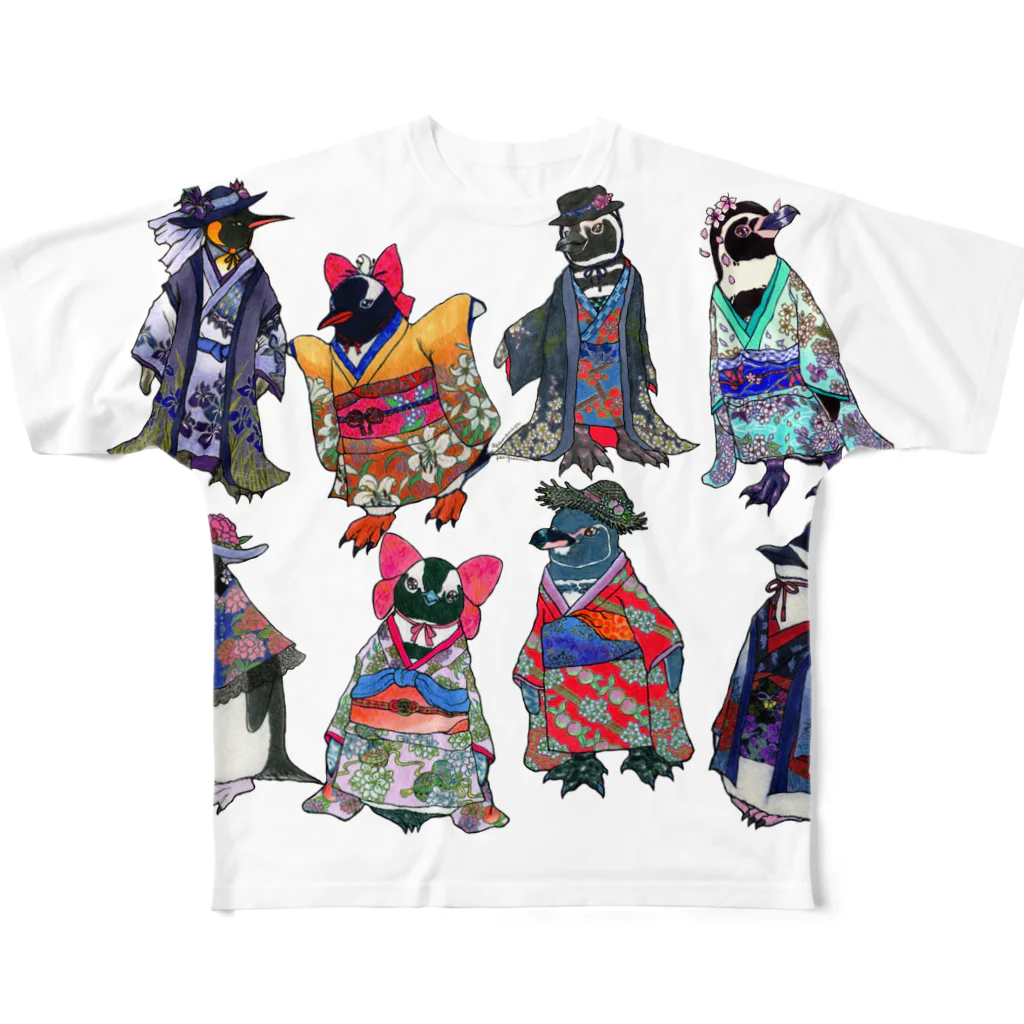 ヤママユ(ヤママユ・ペンギイナ)のKimono Penguins フルグラフィックTシャツ