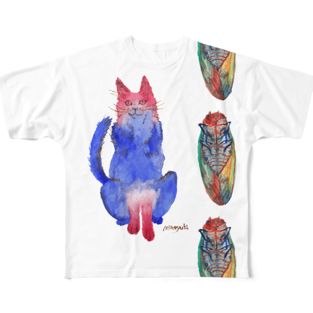made blueのChat et cigale All-Over Print T-Shirt