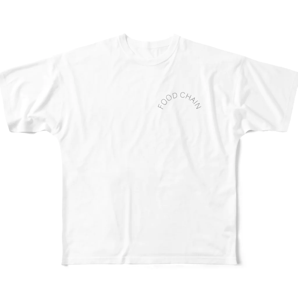 ATELIER SUIのFOOD CHAIN フルグラフィックTシャツ