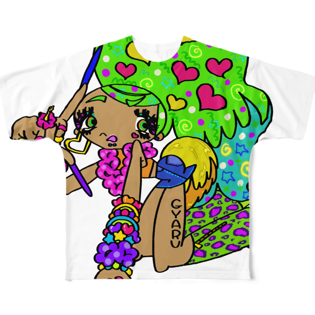 デデしょっぷのカラフル×ギャル③ All-Over Print T-Shirt