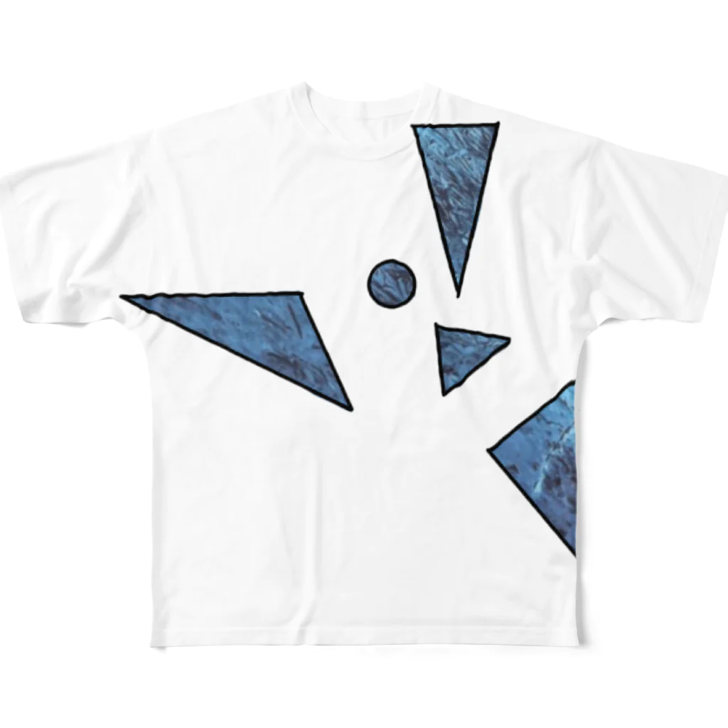 KaNXaKの鋭利な青 フルグラフィックTシャツ
