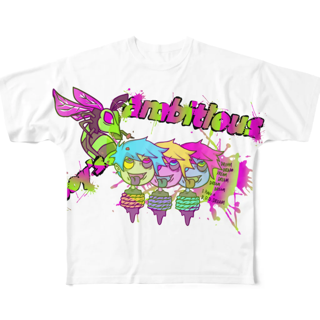 GroPopCandyのBoy's BEE ambitious フルグラフィックTシャツ