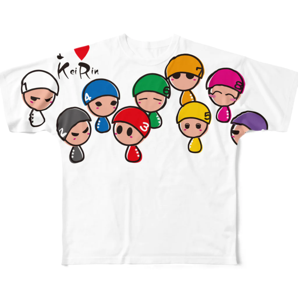 競輪研究の競輪研究公式アイテムです♪ All-Over Print T-Shirt