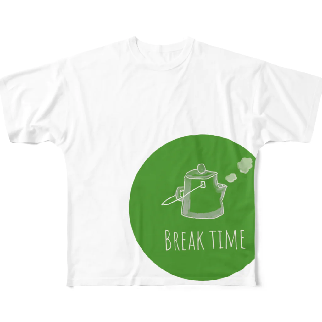 PaP➡︎Poco.a.PocoのBreak Time しよう！ フルグラフィックTシャツ