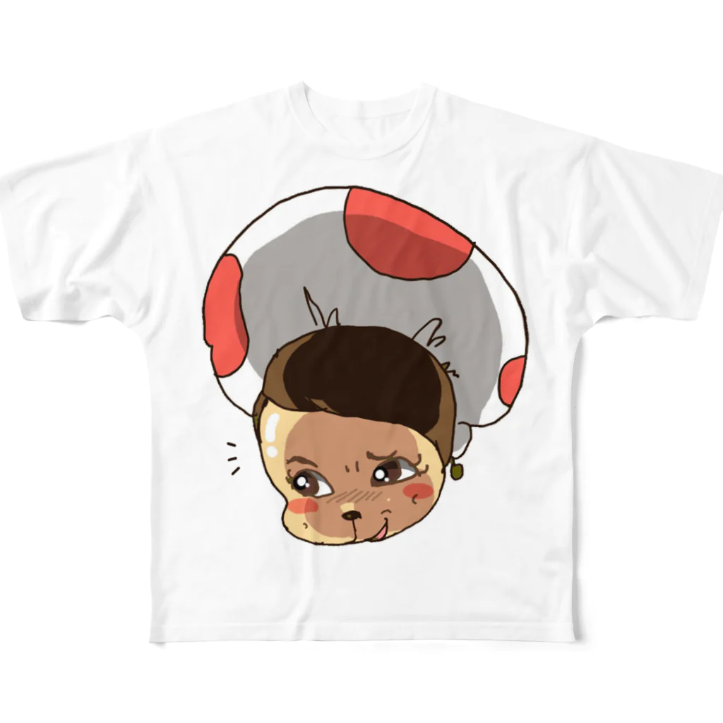 アニマルファクトリーのたくらむキノコちゃん  All-Over Print T-Shirt