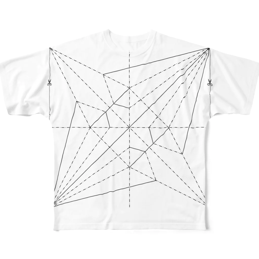きゅるの鶴が折れる フルグラフィックTシャツ