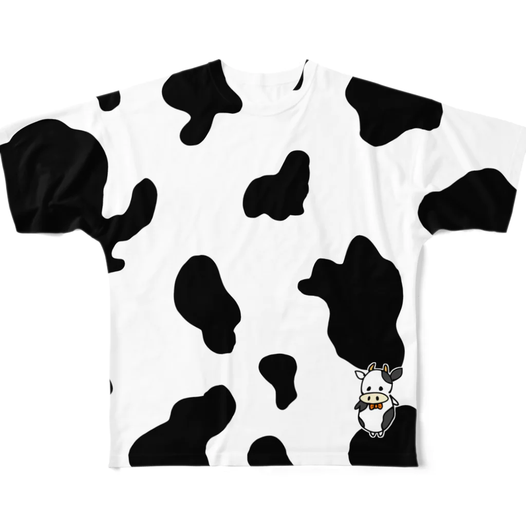 万枚ちゃんのうしあきだけにモゥ大変！ All-Over Print T-Shirt