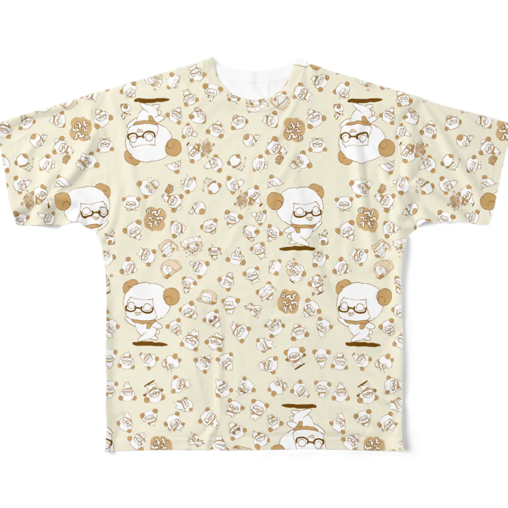 旅する#ひつじですの#ひつじです パニック All-Over Print T-Shirt