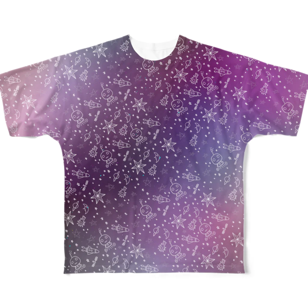 OMENYAのSPACE フルグラフィックTシャツ