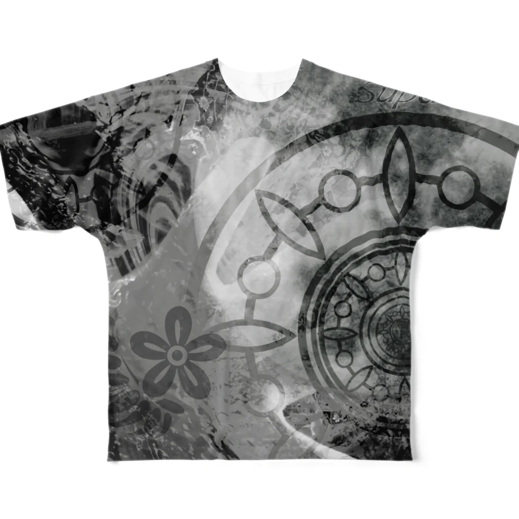 suparnaのCOSMOS　手を伸ばせば宇宙　モノクロ All-Over Print T-Shirt