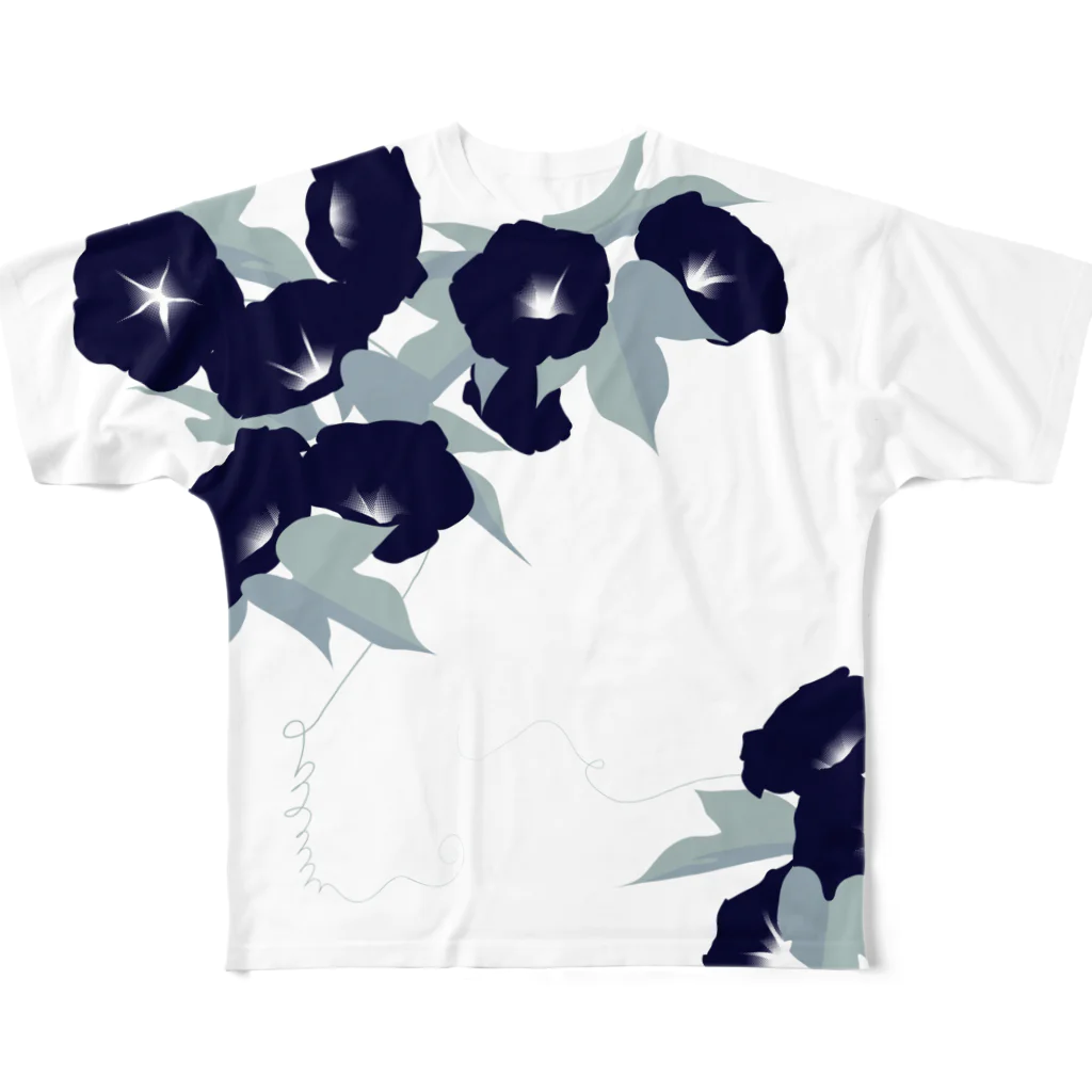 日下田の朝顔 All-Over Print T-Shirt