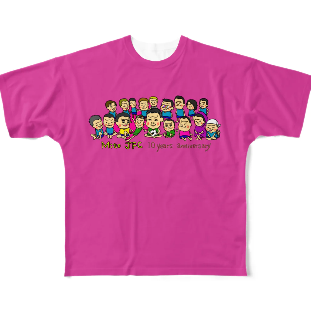 HappyGorillaのMito cup3ピンク　裏迷彩-1 All-Over Print T-Shirt