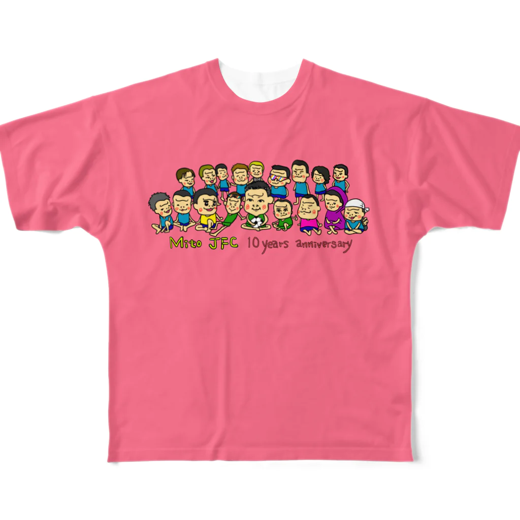 HappyGorillaのMito cup3　ピンク　裏迷彩-3 フルグラフィックTシャツ