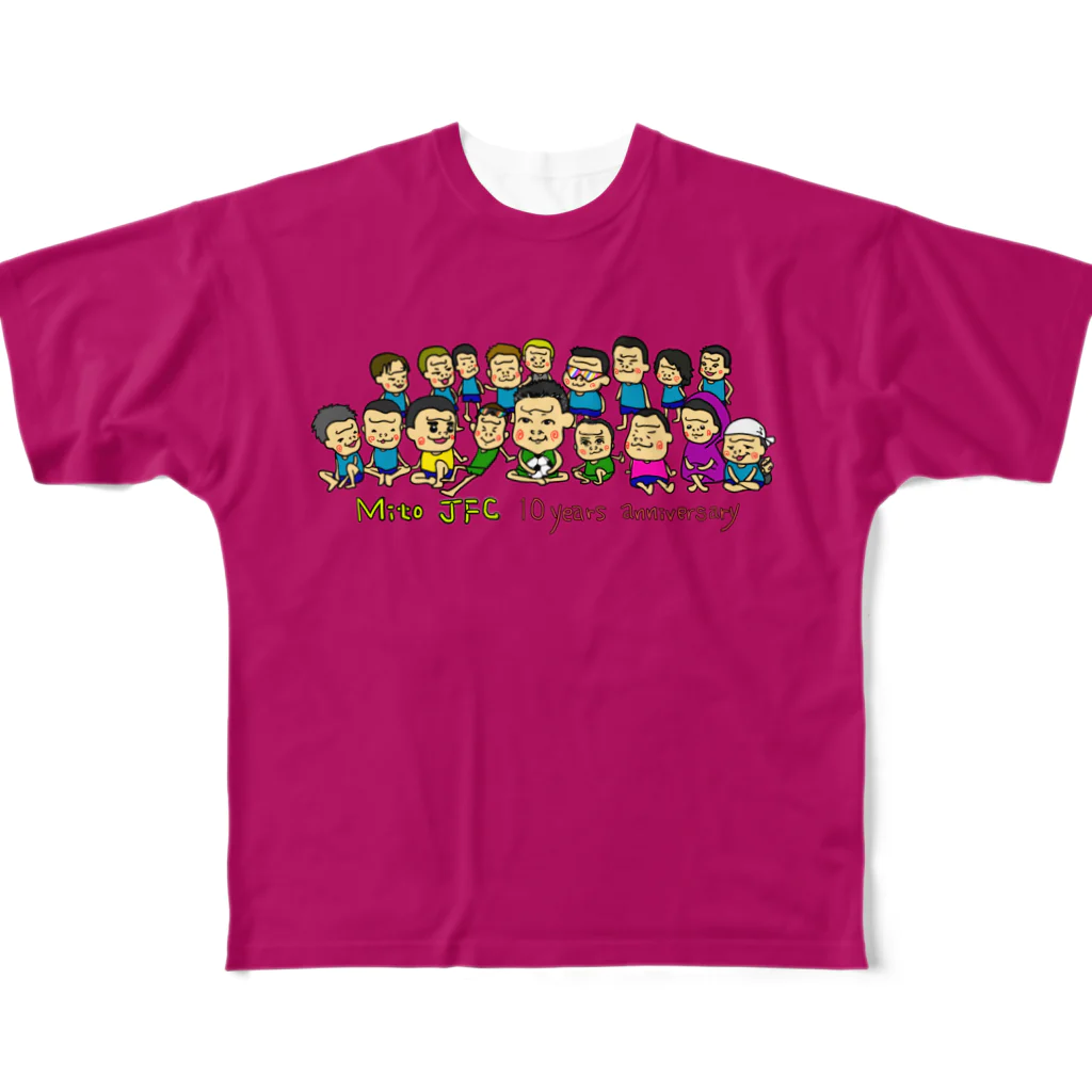 HappyGorillaのMito cup3　ピンク　裏迷彩-4 フルグラフィックTシャツ